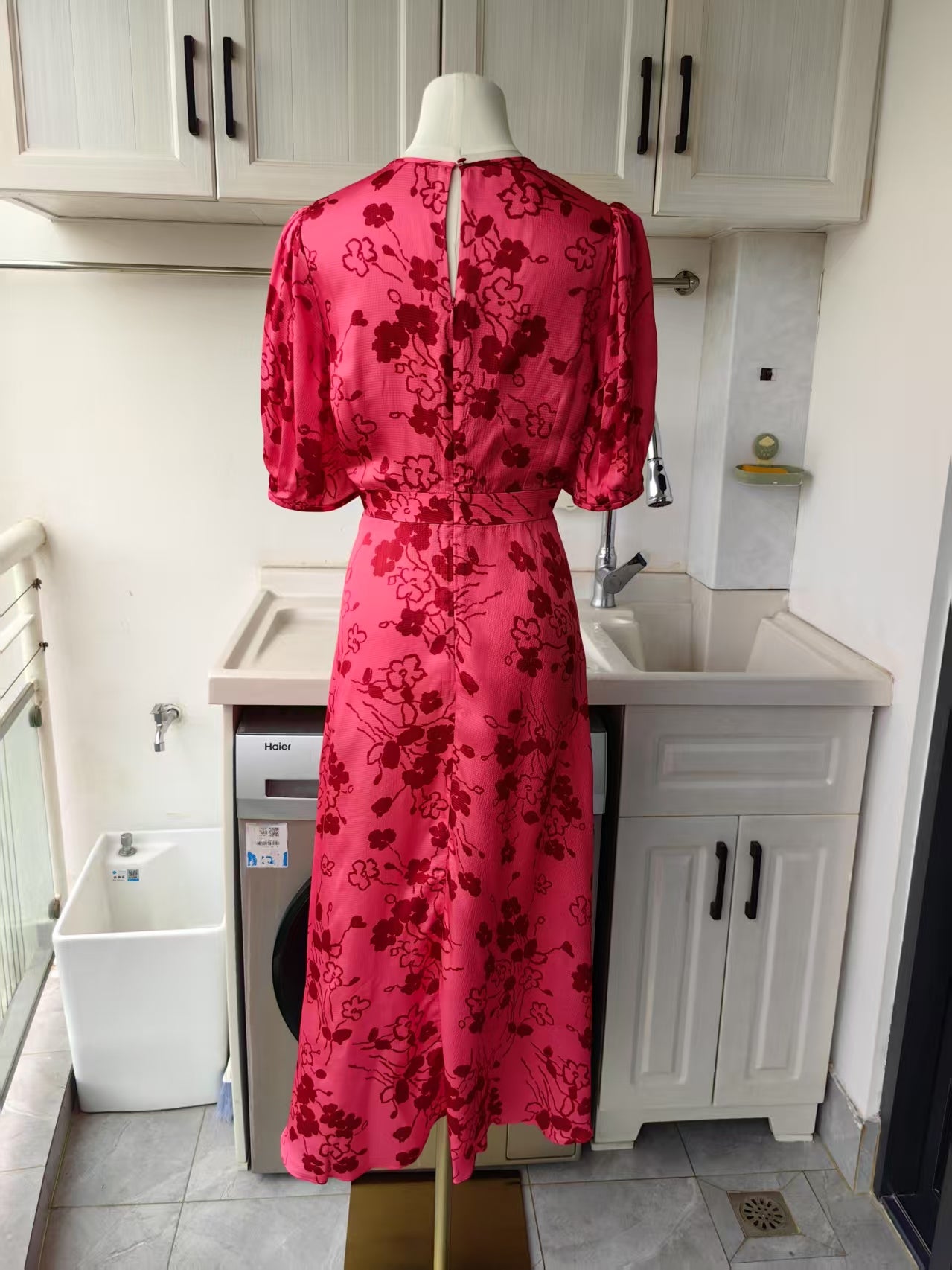 LKB Jem Wildflower tea viscose midi dress
