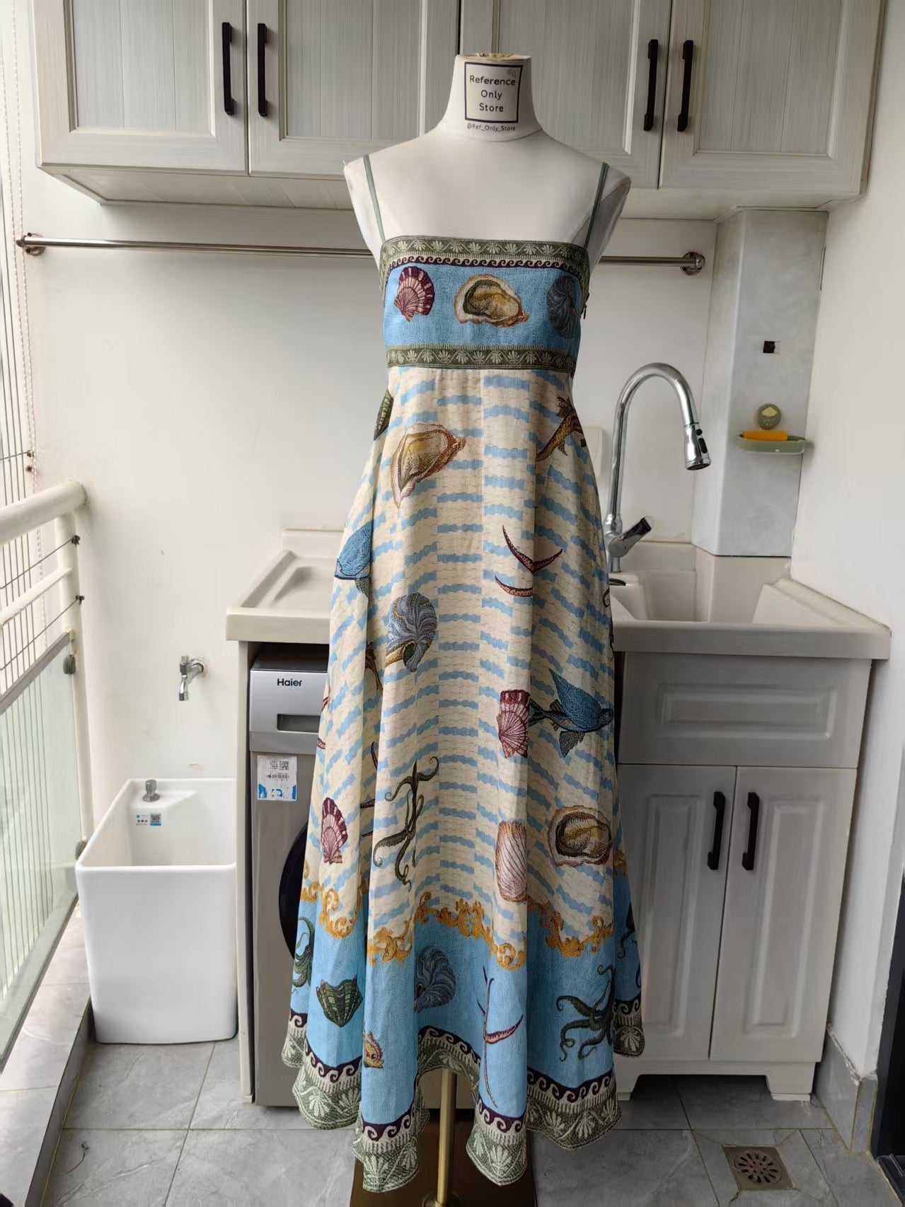 AM Bath House Linen Midi Sun Dress