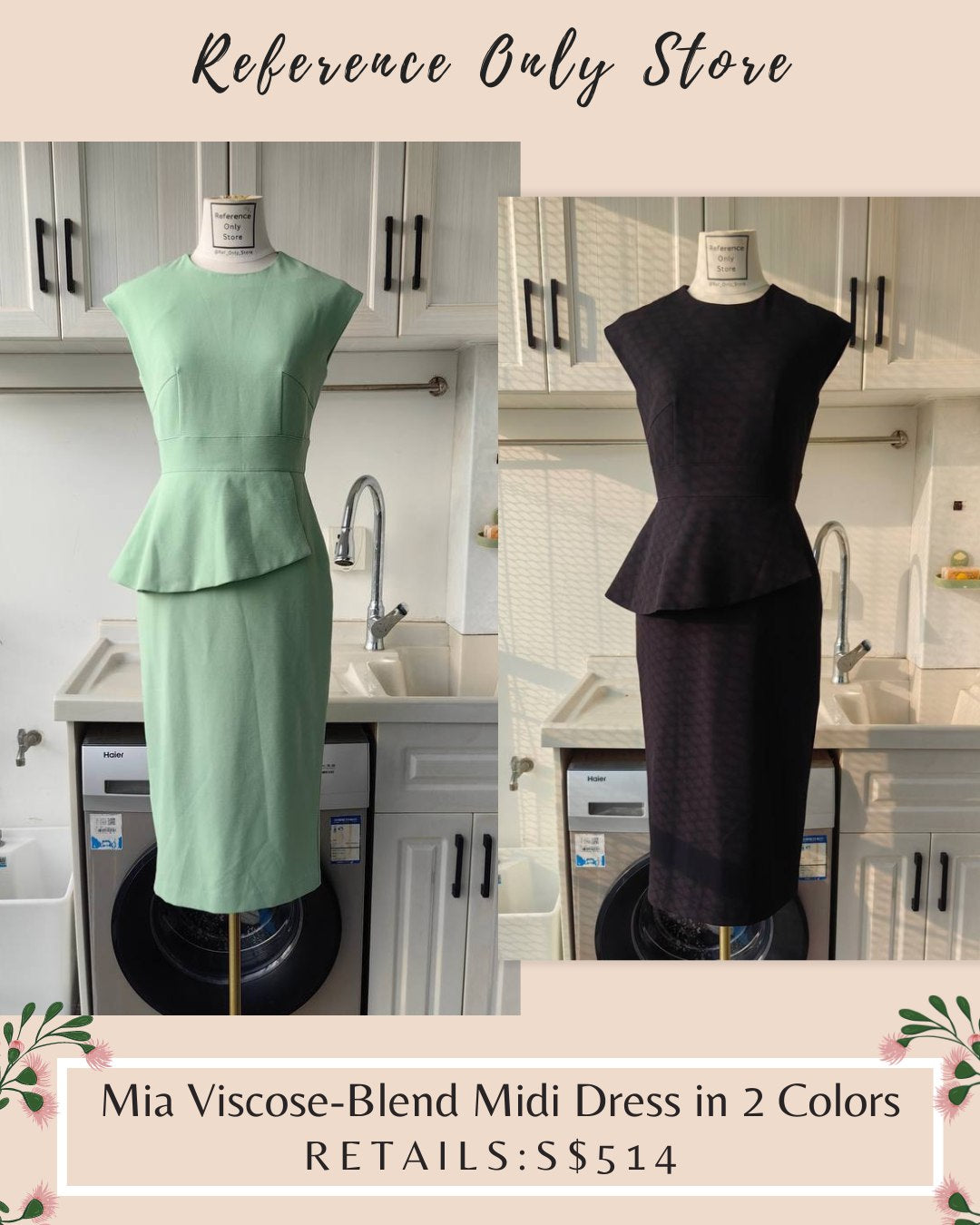 LKB MIA Viscose blend midi dress