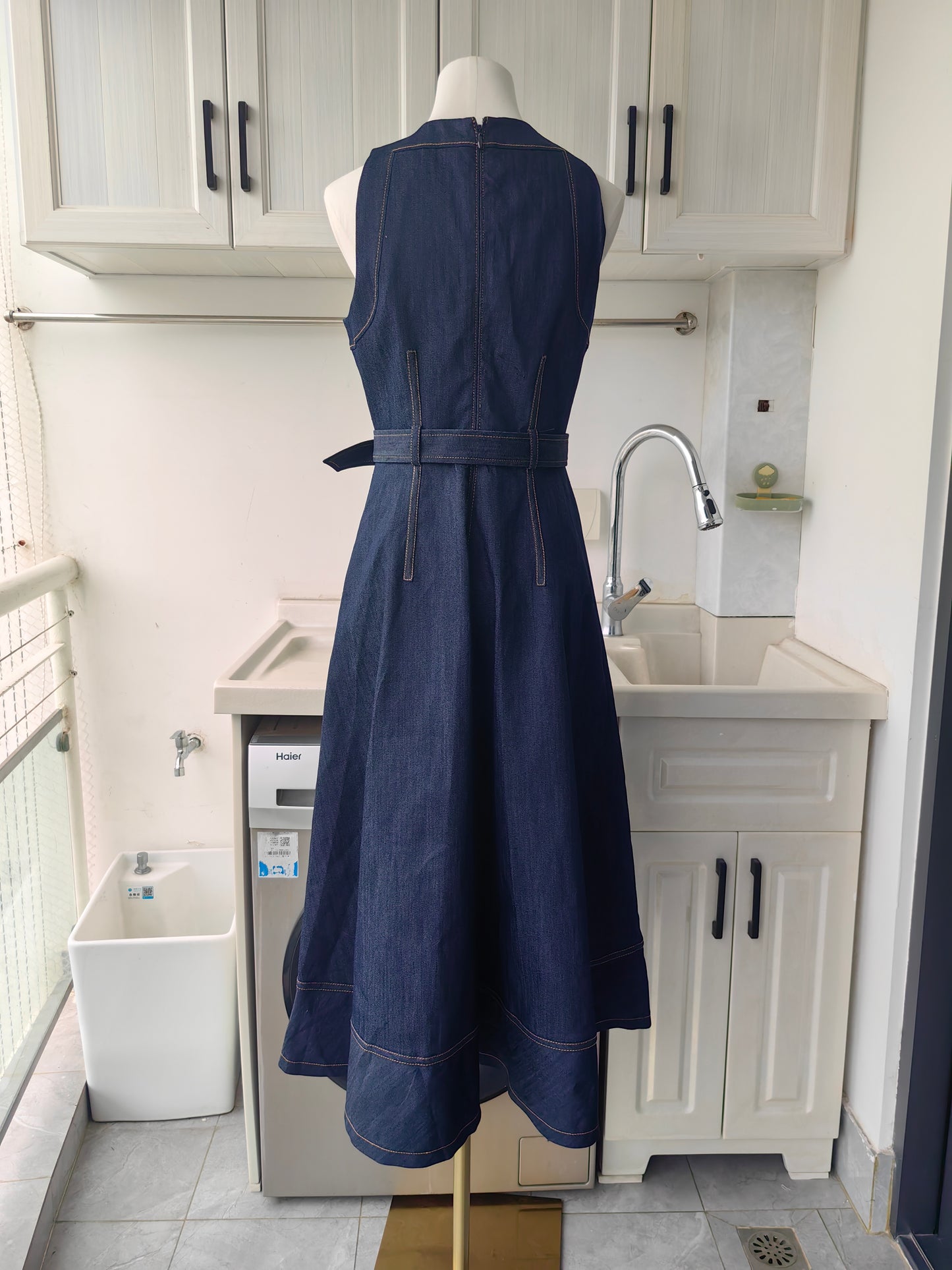 New colors! CAS Zelda denim cotton blend midi dress
