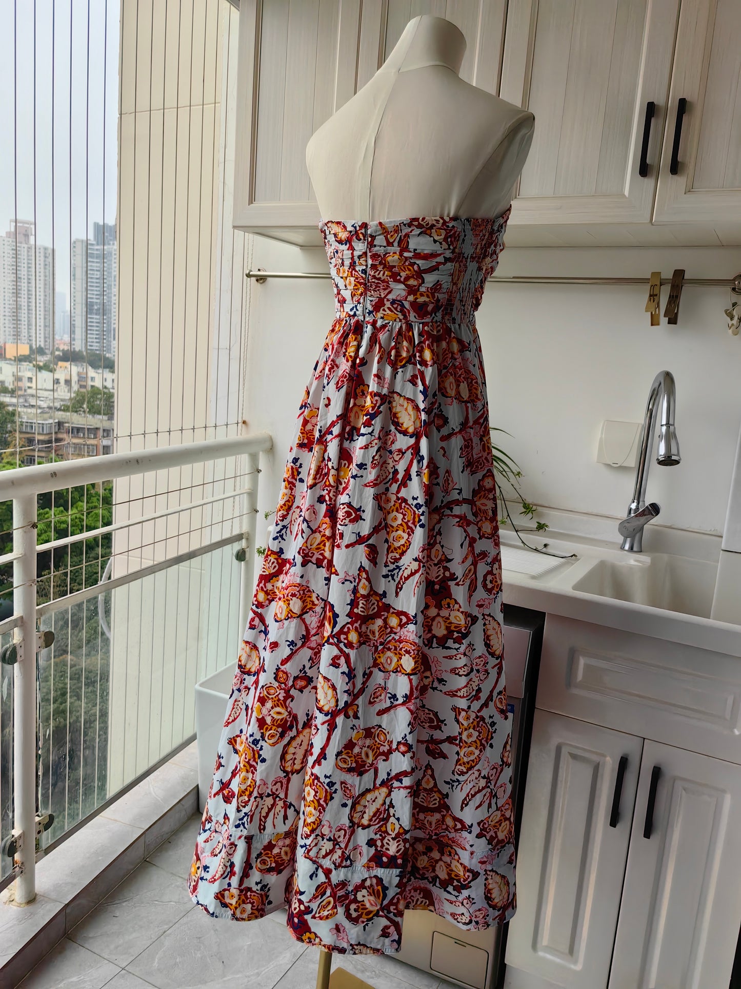 ALC Tate Strapless A line maxi dress