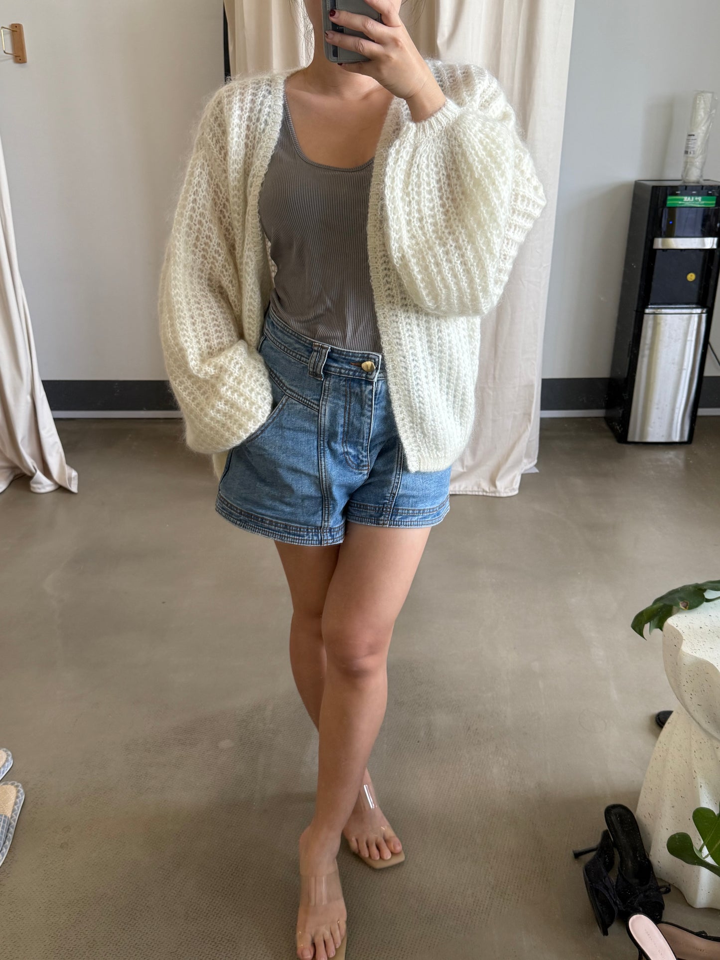 Tot Puffed Cardigan Wool Blend Cardigan