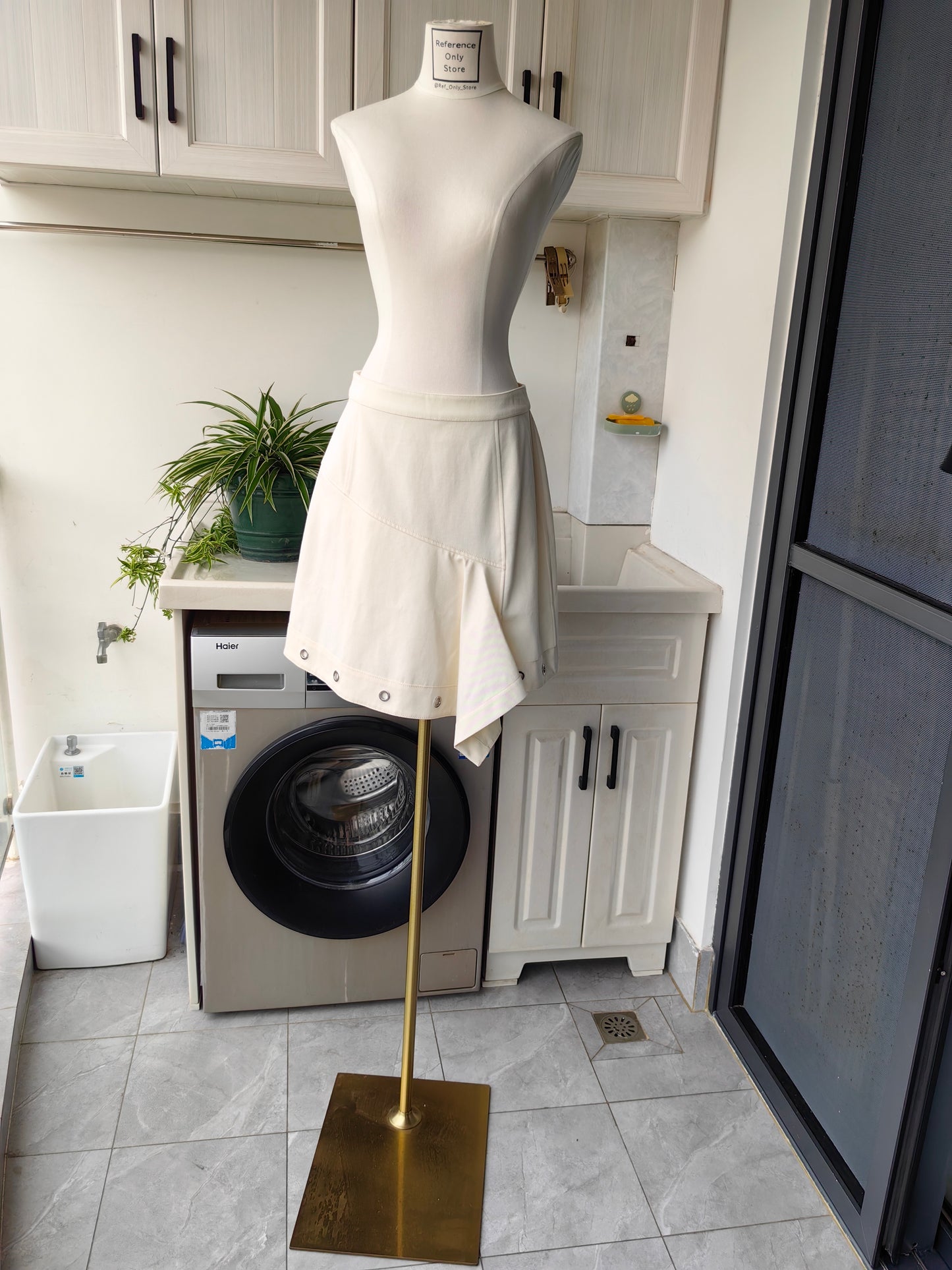 3.1 Deconstructed Utility Cotton Skirt with eyelets