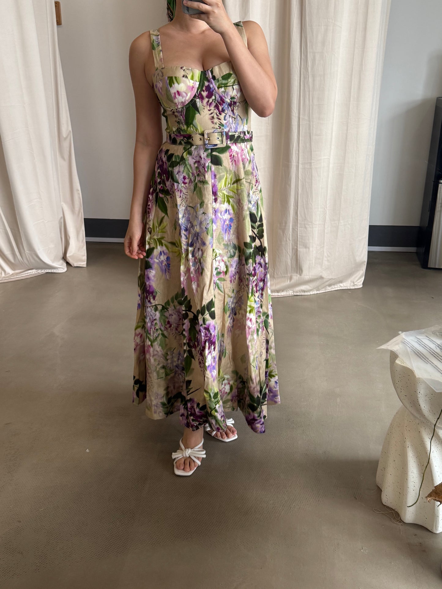 CC Calypso Floral linen dress in 2 colors