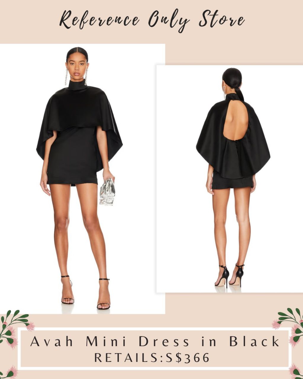 LA Avah Mini black dress