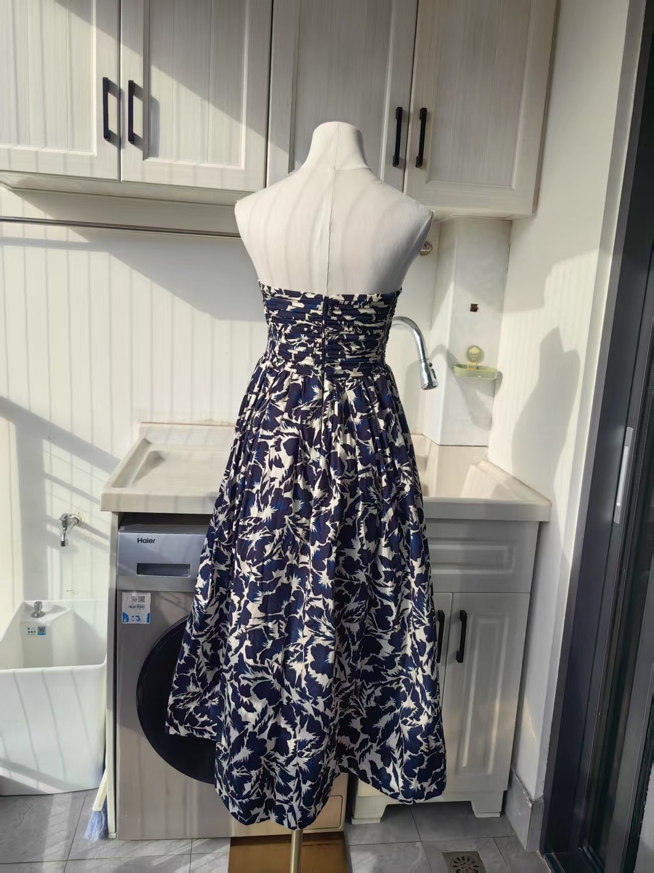 ALC Tate strapless cotton midi dress