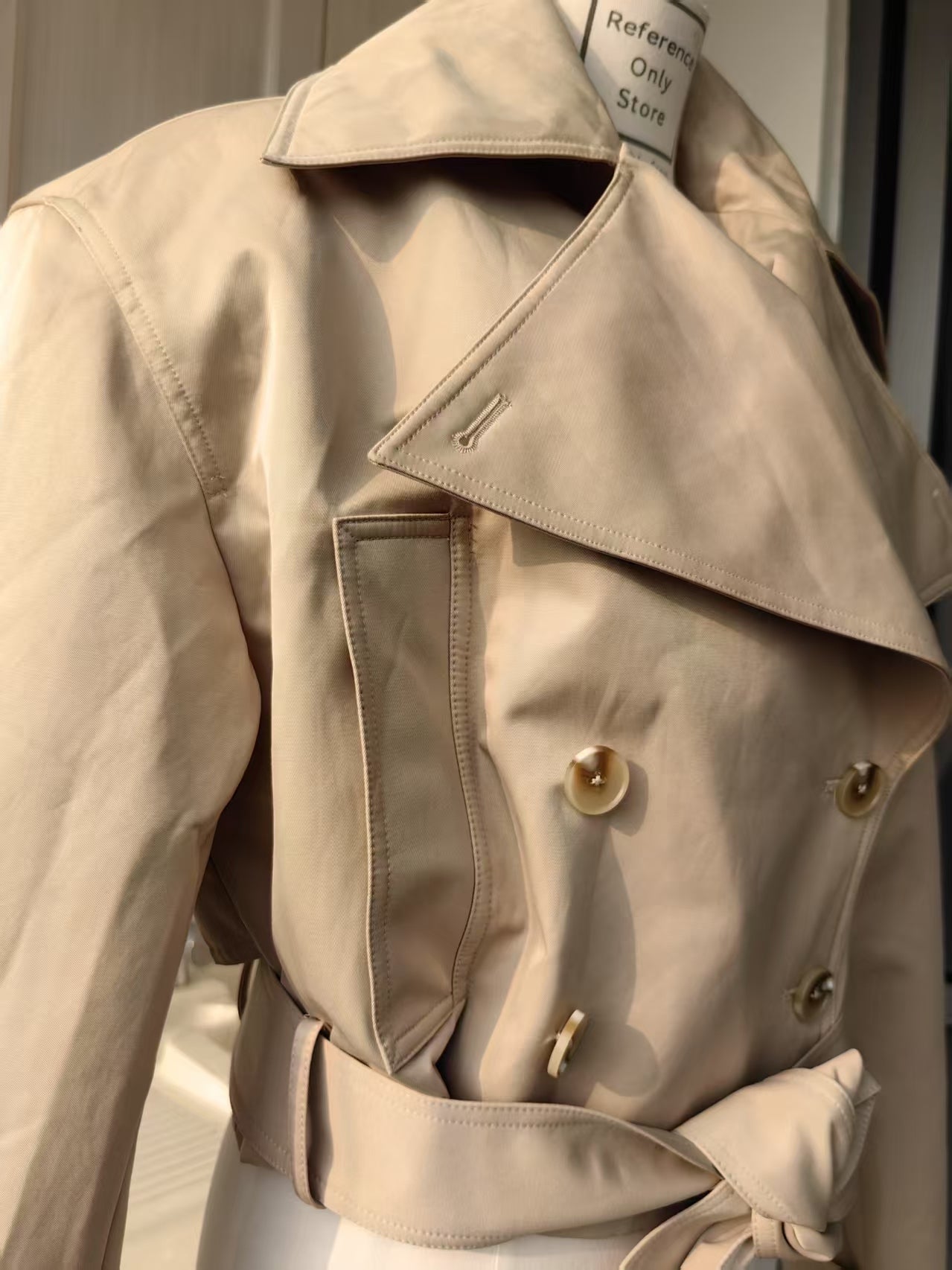 HS Oversized cropped cotton blend trench