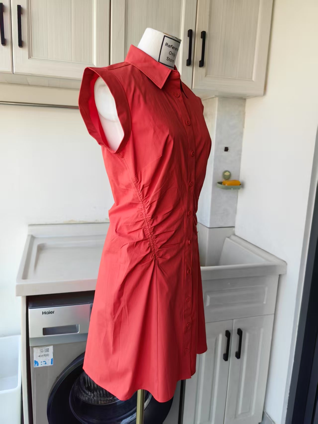 Vb Orange Talulah cotton mini shirt dress