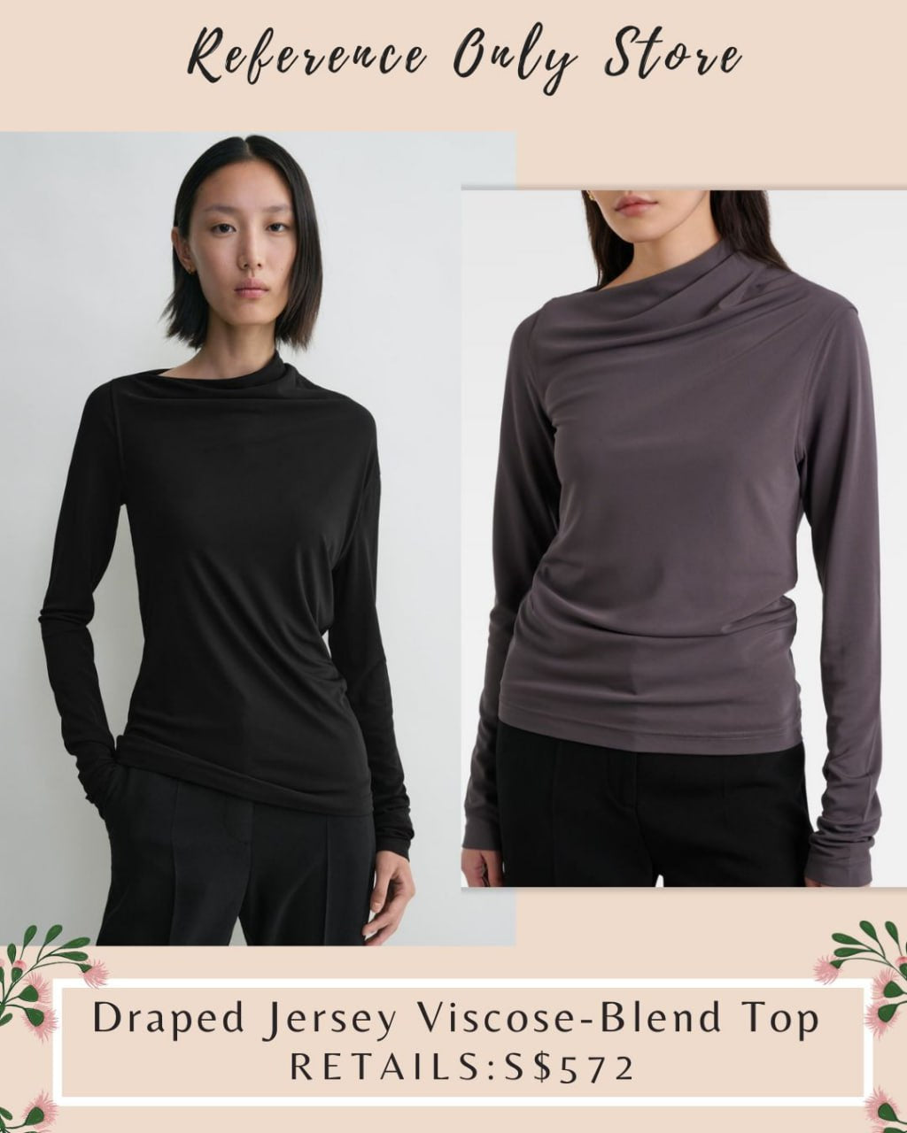 Tot draped jersey viscose blend top