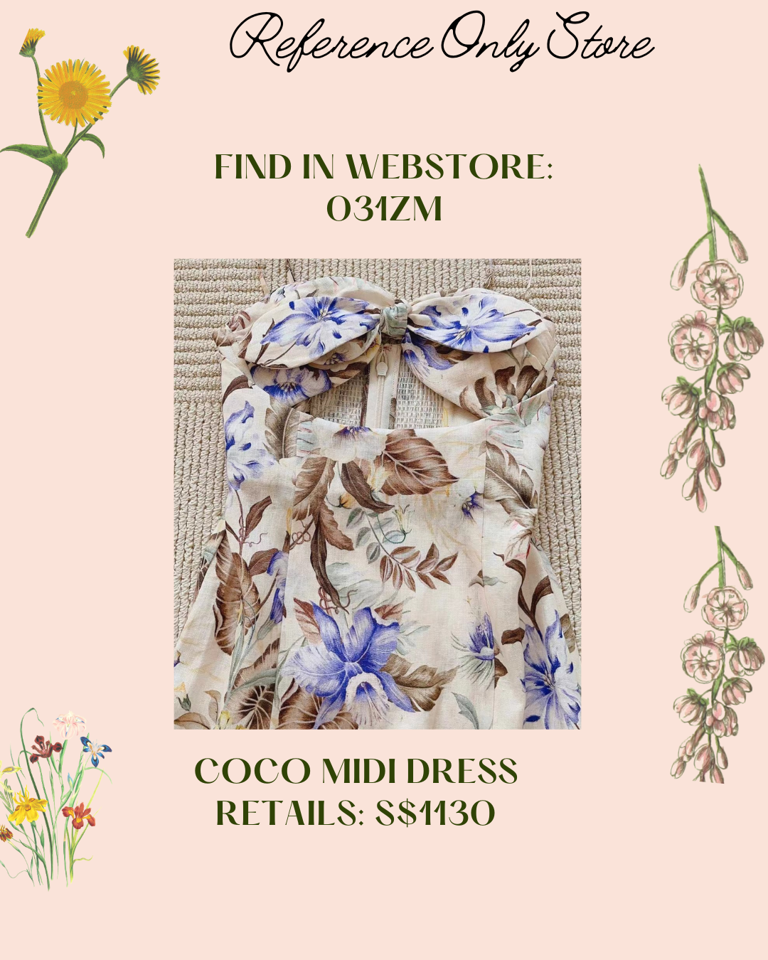 031Zm Coco mermaid midi dress
