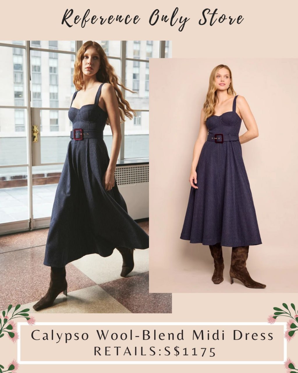 CC Calypso Wool blend midi dress