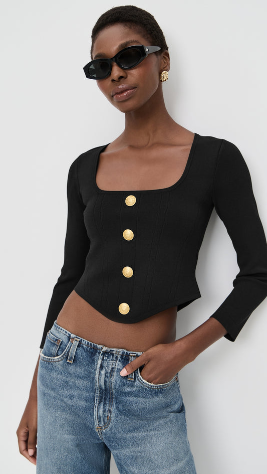 LG Sasha compact knit corset top