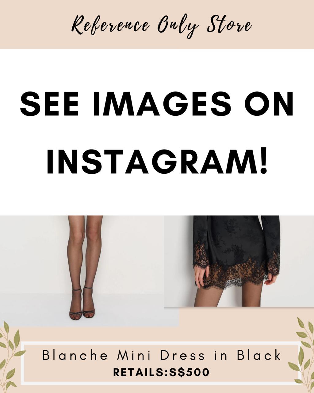 Ref Blanche mini black with lace insert dress