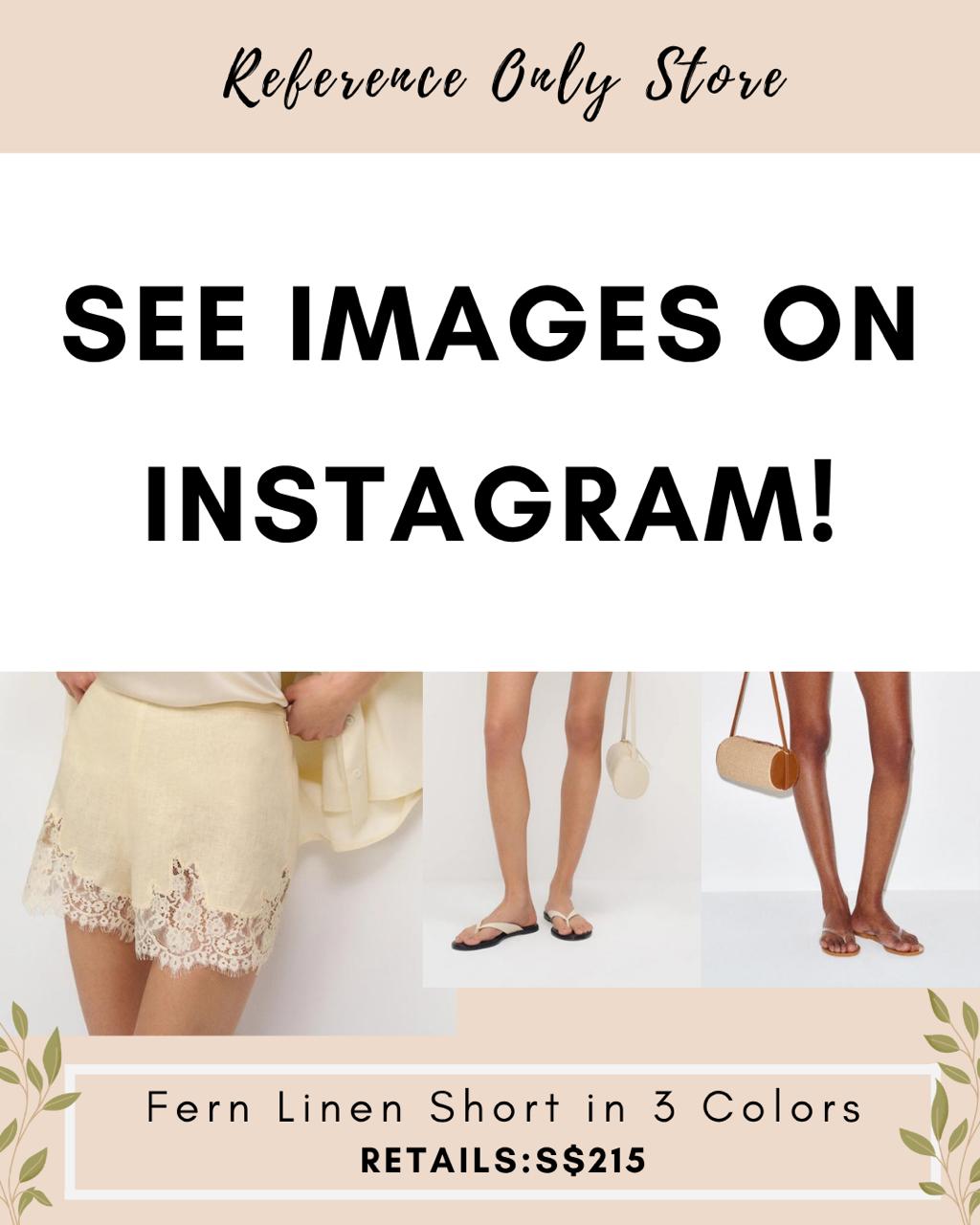 Ref Linen shorts with lace inserts