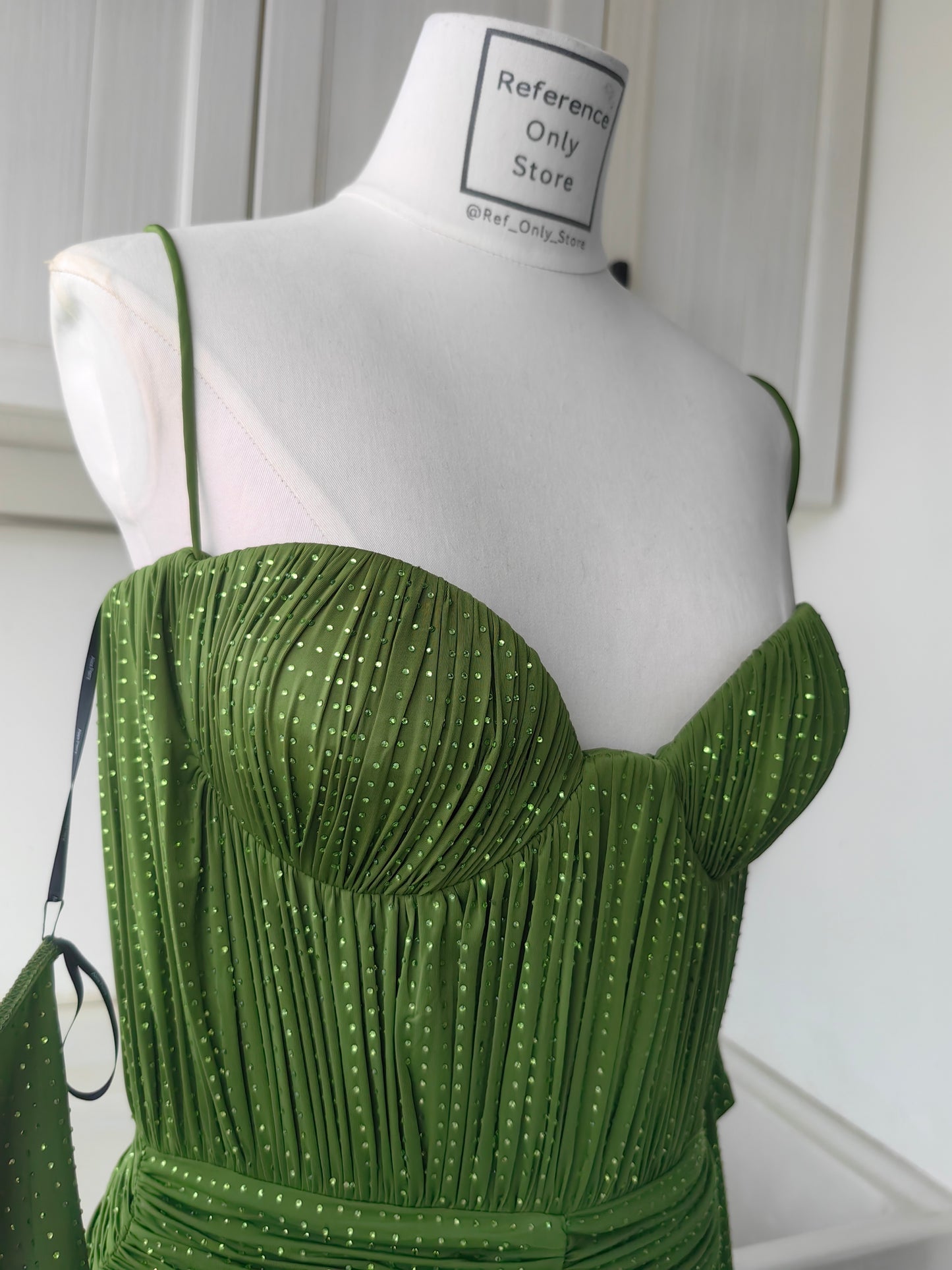 AP Crystal Embellished ruched mini dress