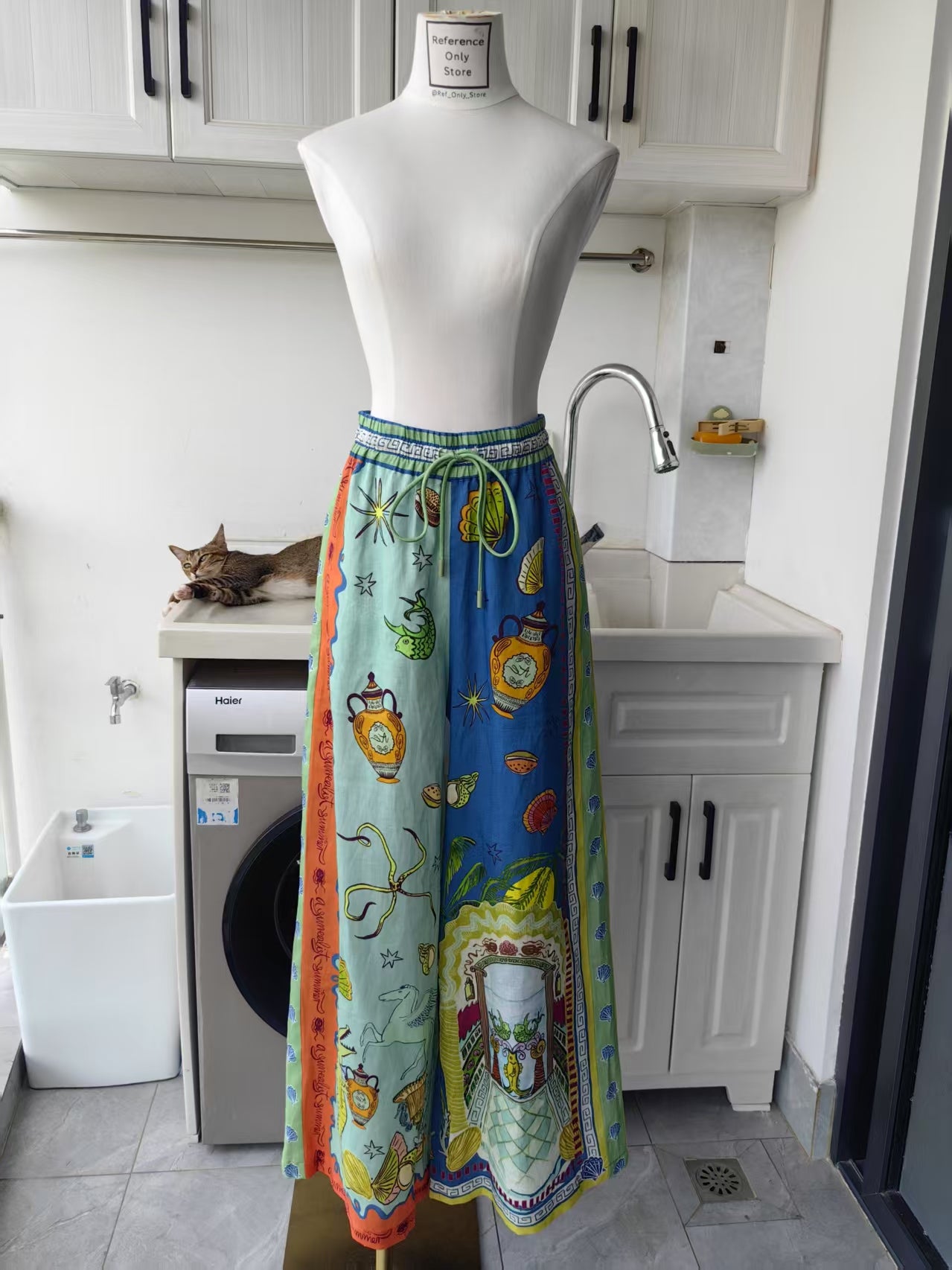 AM Surrealist summer linen shirt & pants