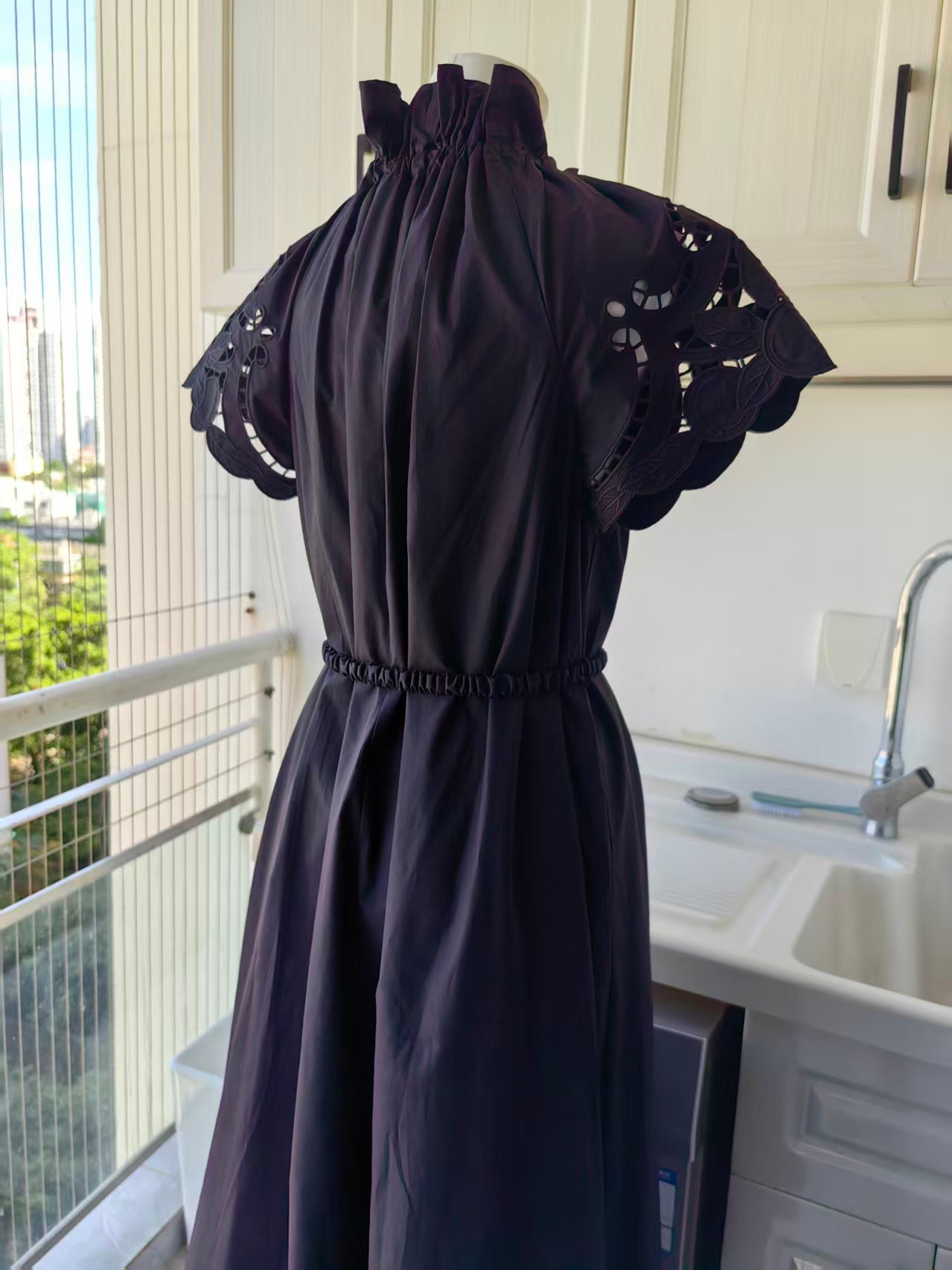 CL Amaretti Reversible cotton midi dress