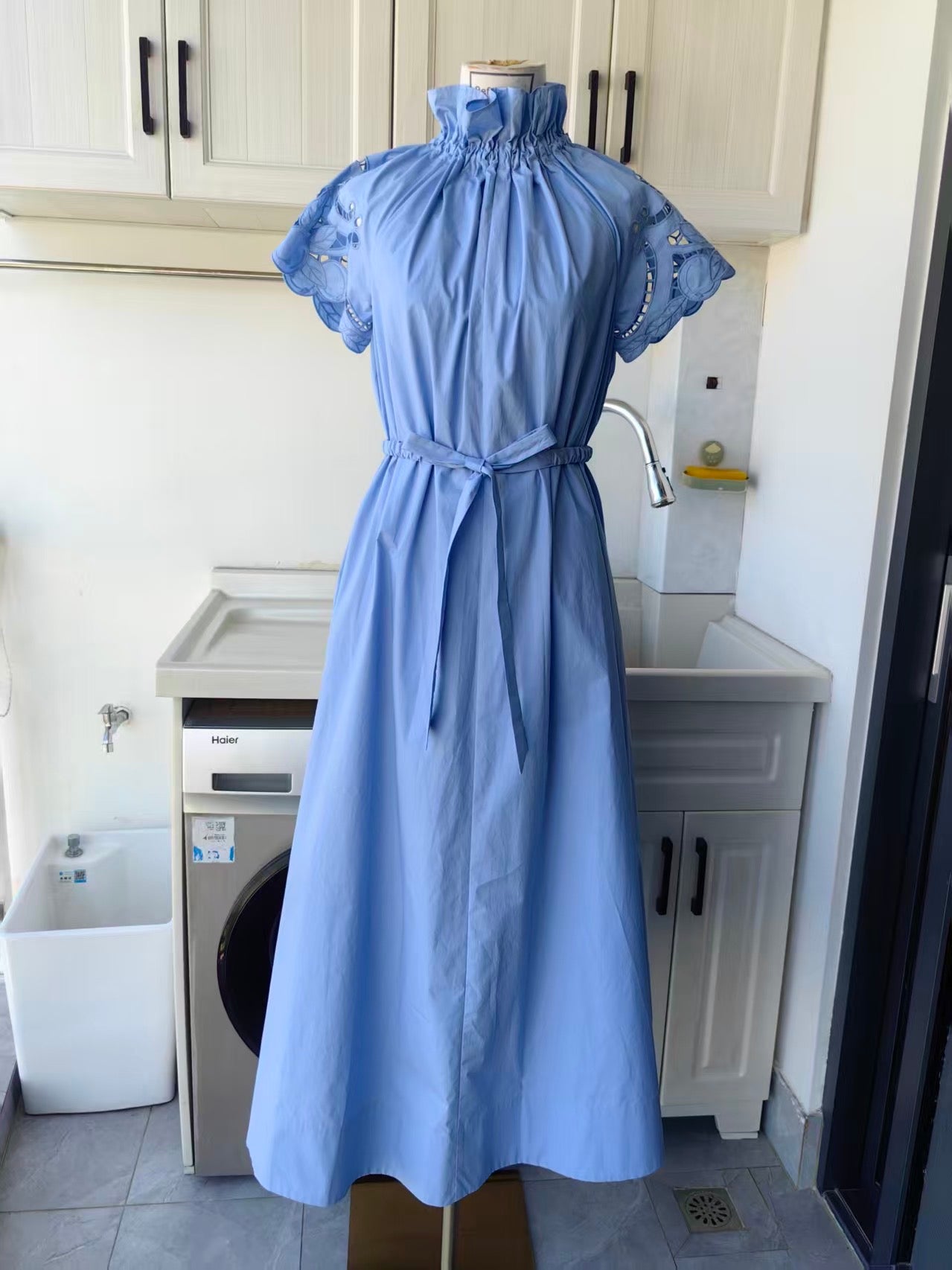 CL Amaretti Reversible cotton midi dress