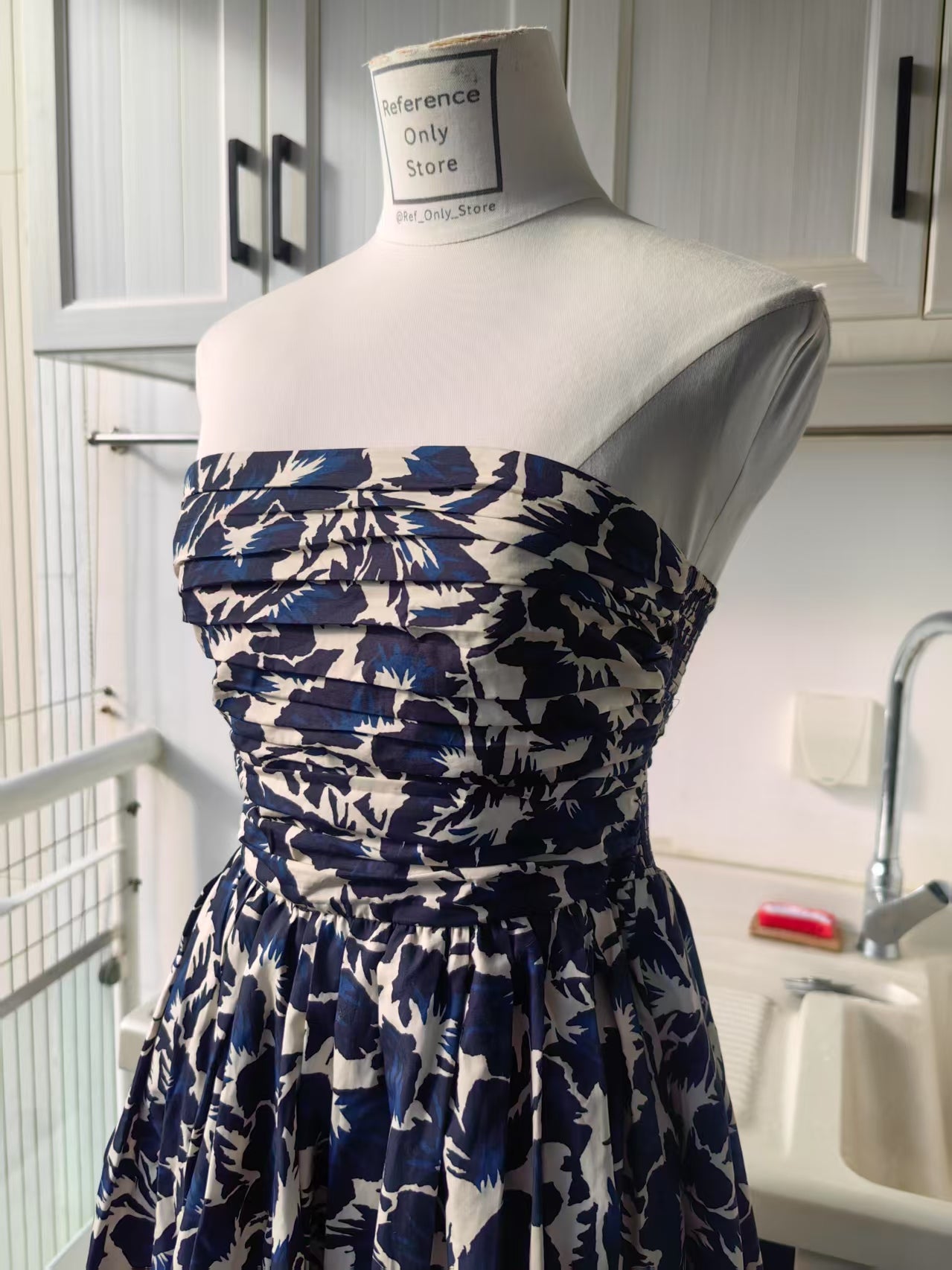 ALC Tate strapless cotton midi dress