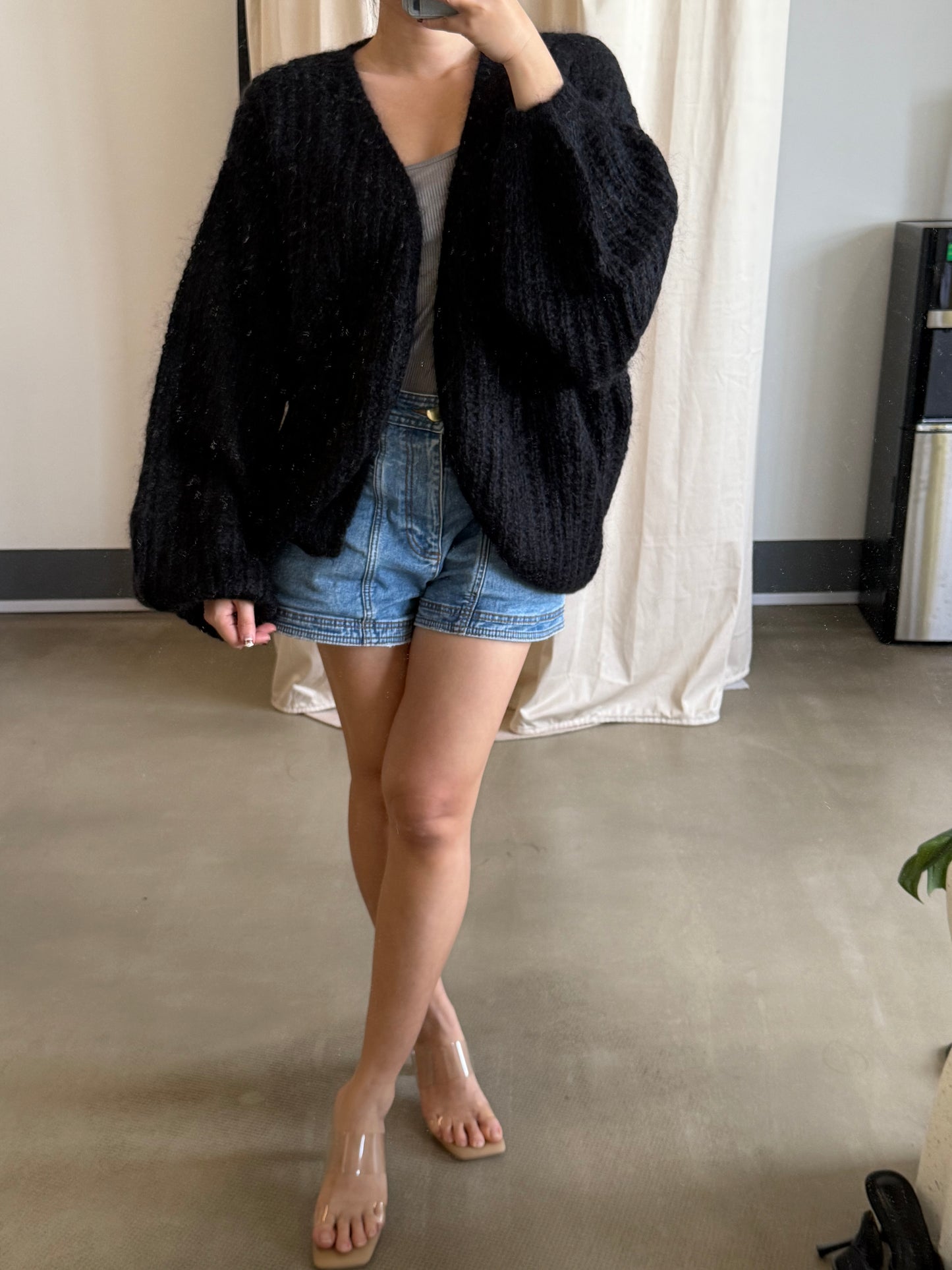 Tot Puffed Cardigan Wool Blend Cardigan