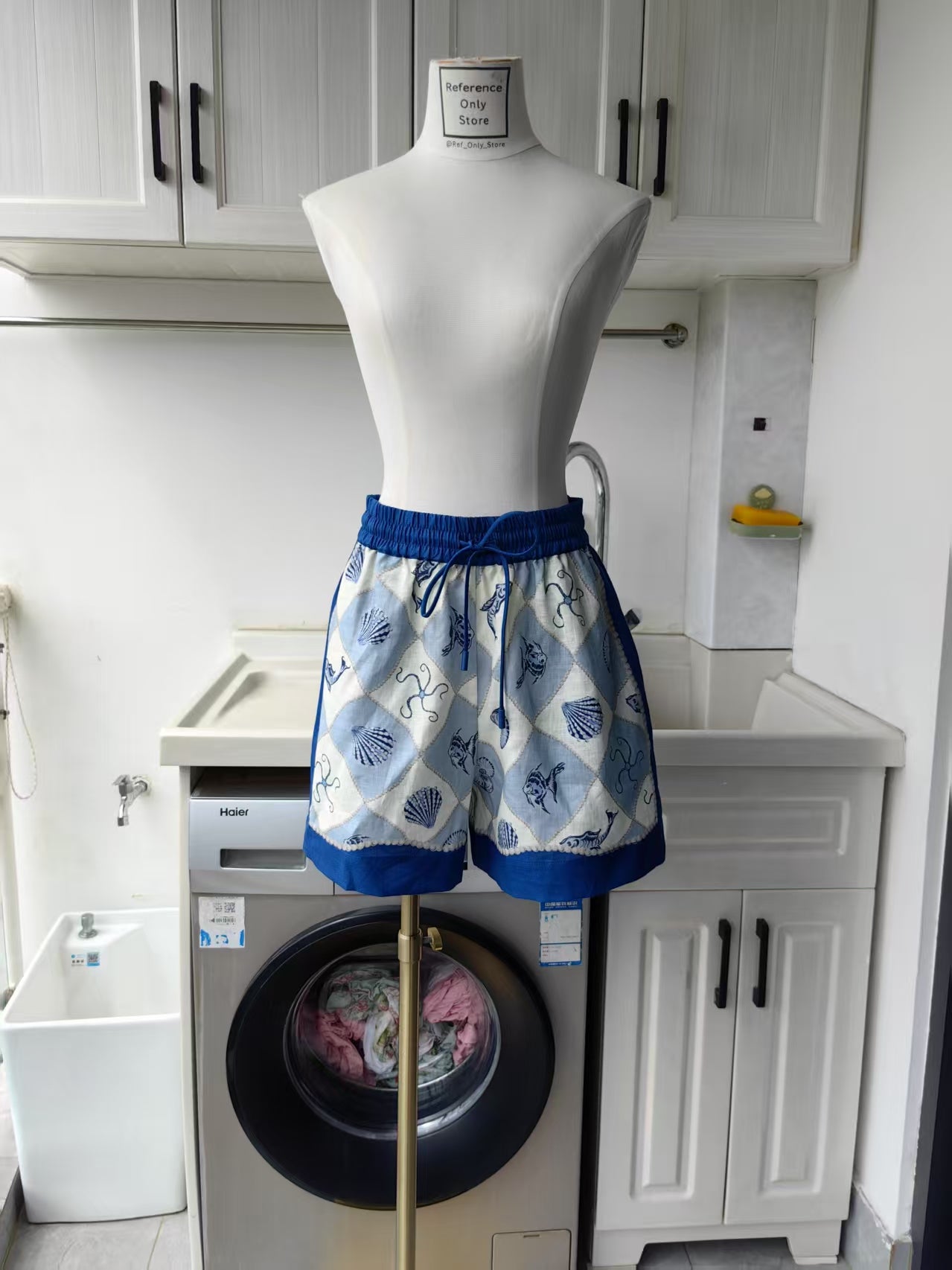 AM Pia Printed linen shirt and shorts