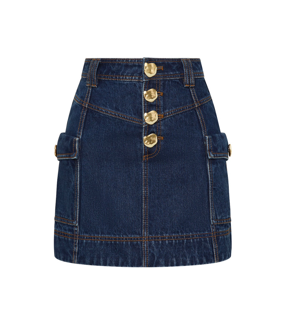 AJ Genesis denim mini skirt