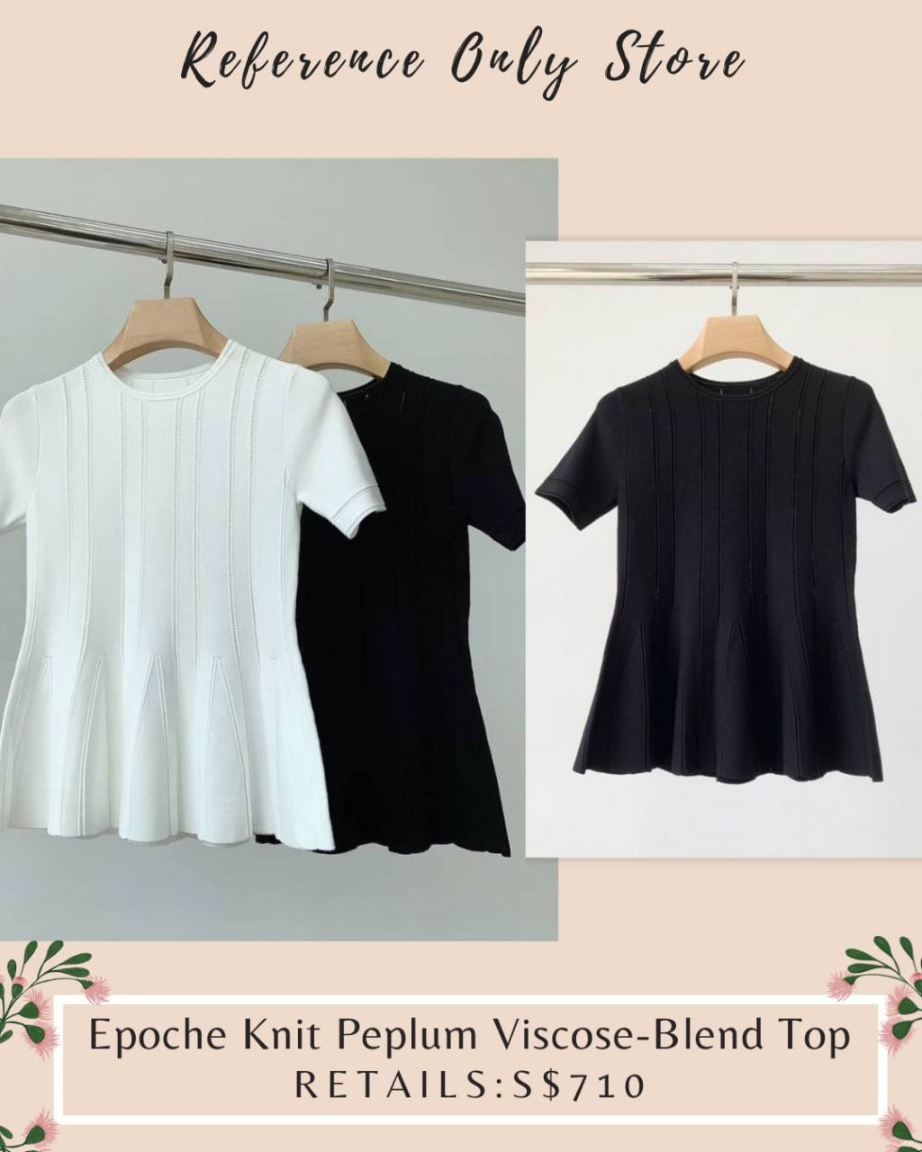 MM Epoche knit peplum viscose blend top