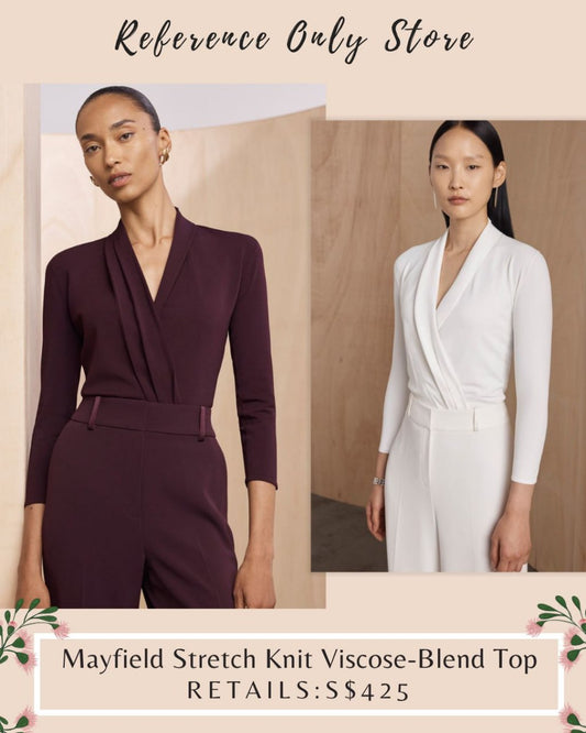 TF Mayfield stretch knit viscose blend blouse top