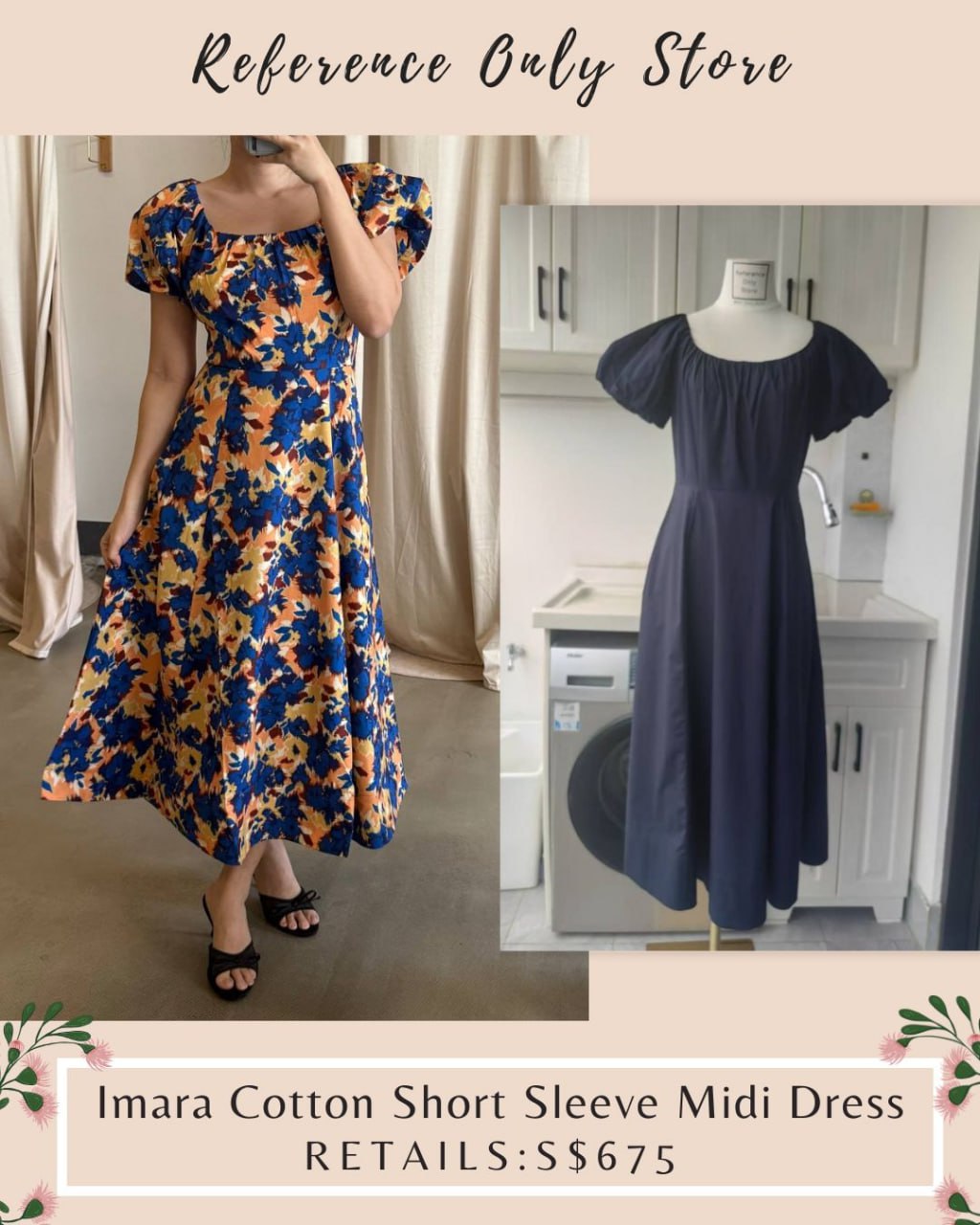 Uj Imara Cotton short sleeve midi dress