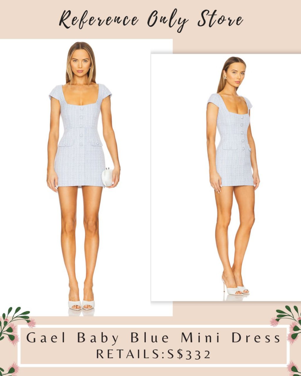 MJR Gael baby blue mini dress