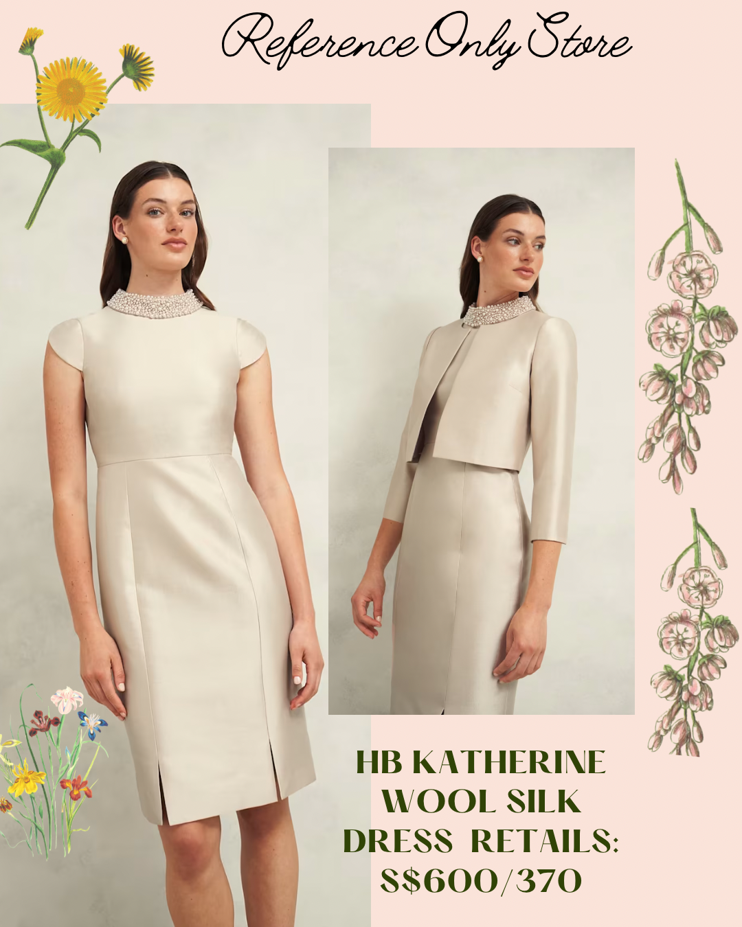 HB Katherine Wool Silk Dress | Jacket