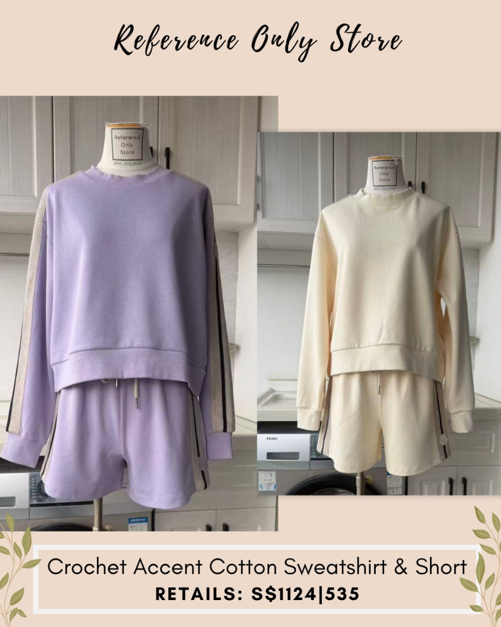 MC Crochet Accent cotton sweatshirt