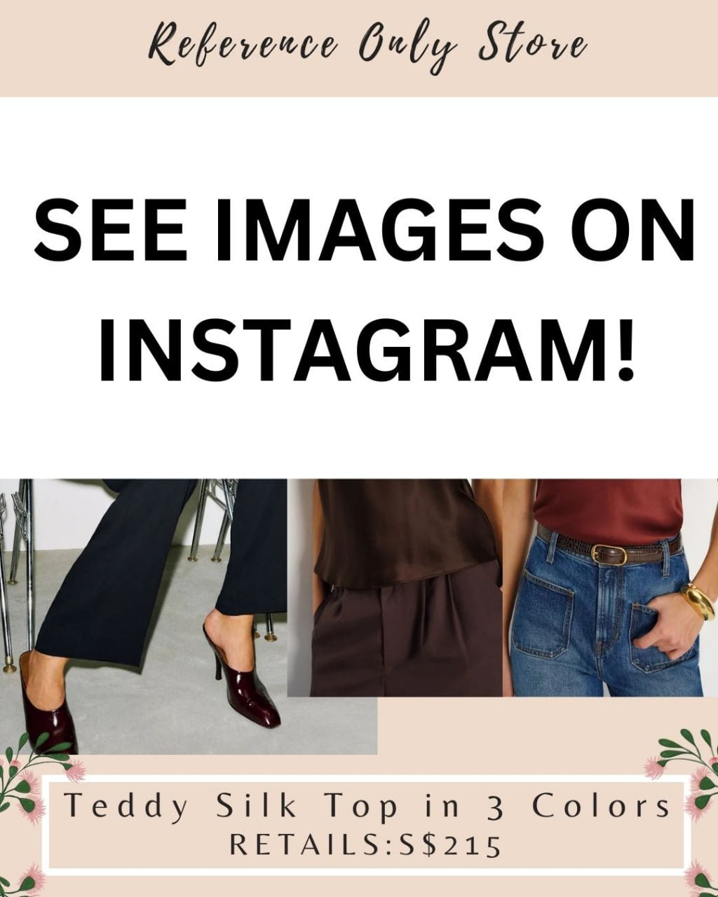 Ref Teddy silk top in 3 colors