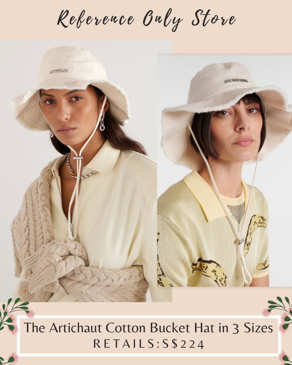 JM Artichaut cotton bucket hat