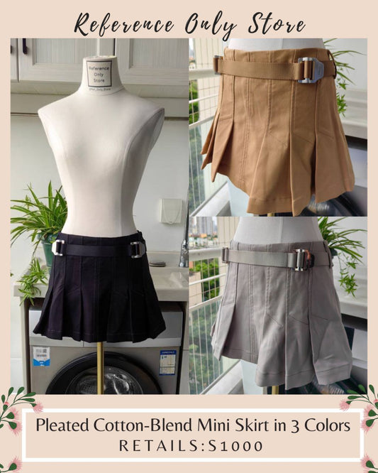 Must have! DL Cotton Blend Pleated Mini Skirt