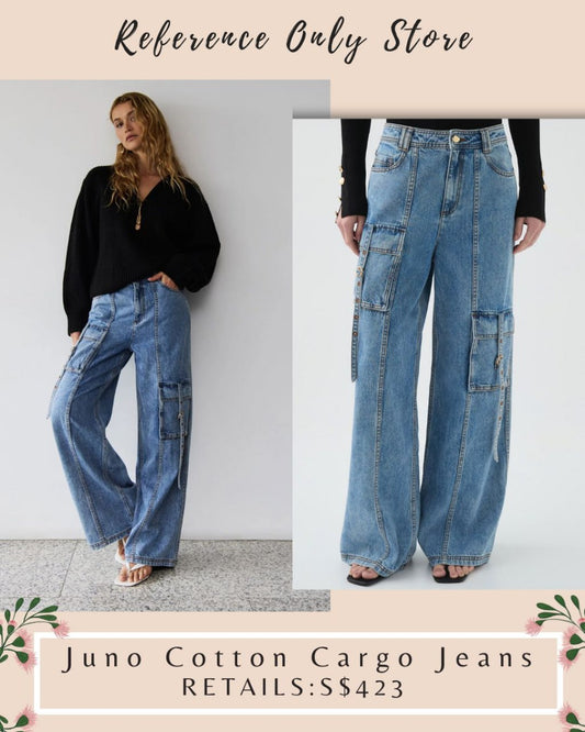 AJ Juno cotton cargo denim jeans