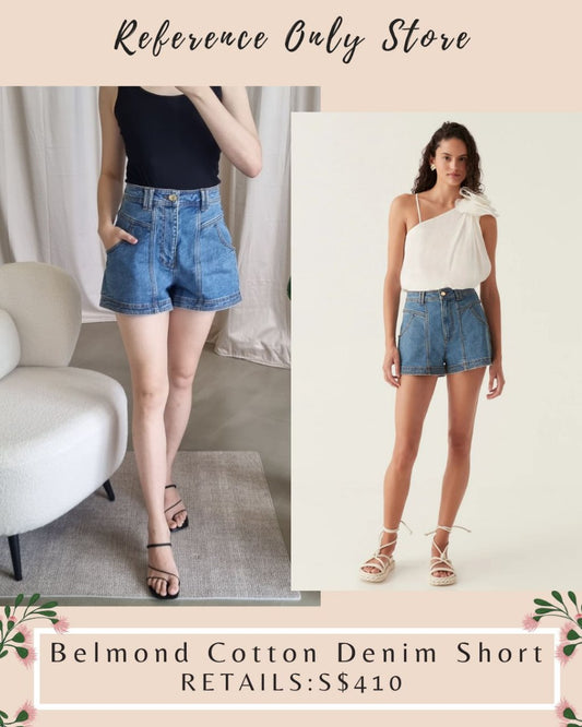 Back! Aj Belmond Cotton Blend Denim Shorts