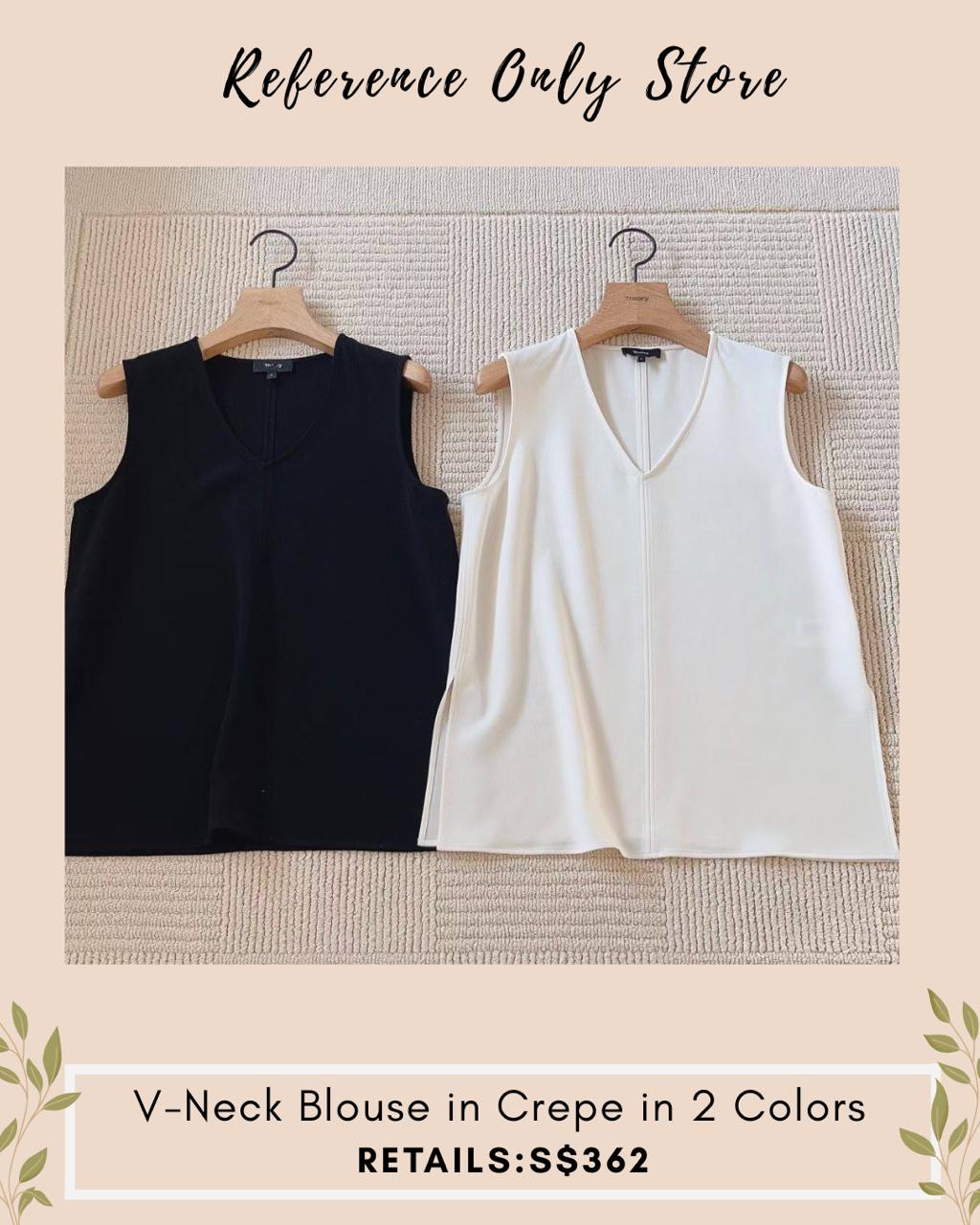 TH V neck blouse in crepe
