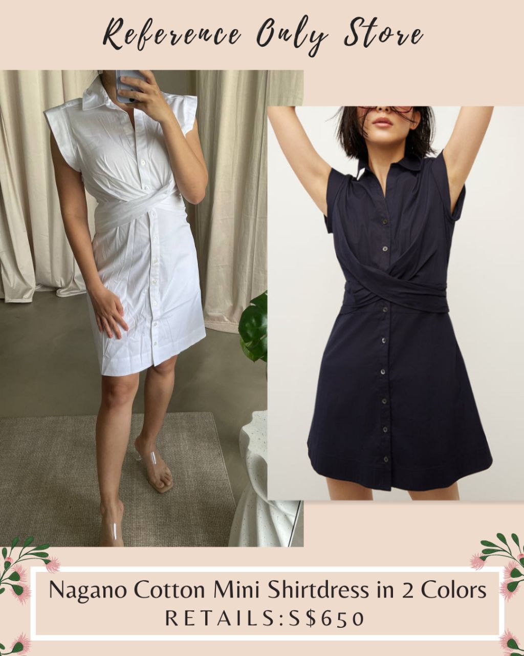 VB Nagano Sleeveless mini shirt dress