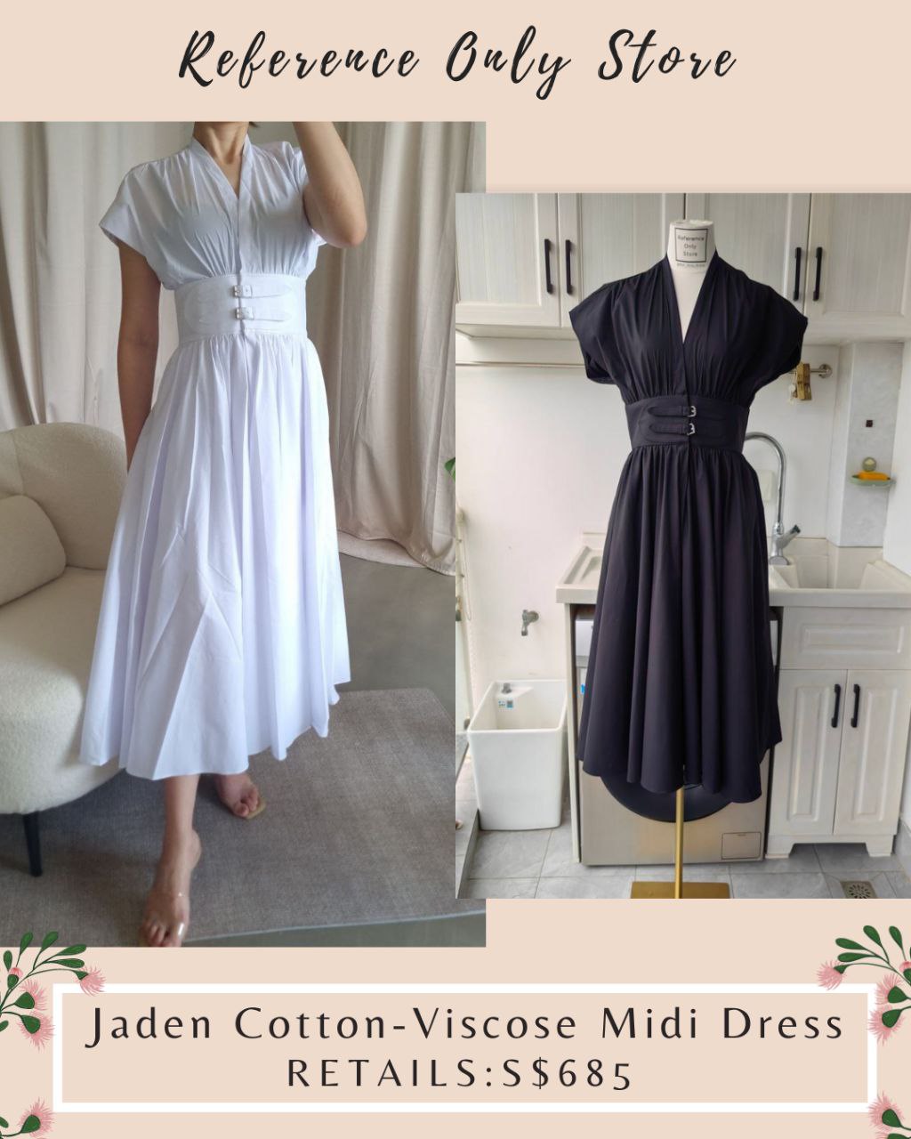 ALX Jaden cotton - viscose midi dress