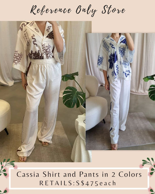 CM Cassia shirt and pants in 2 colors