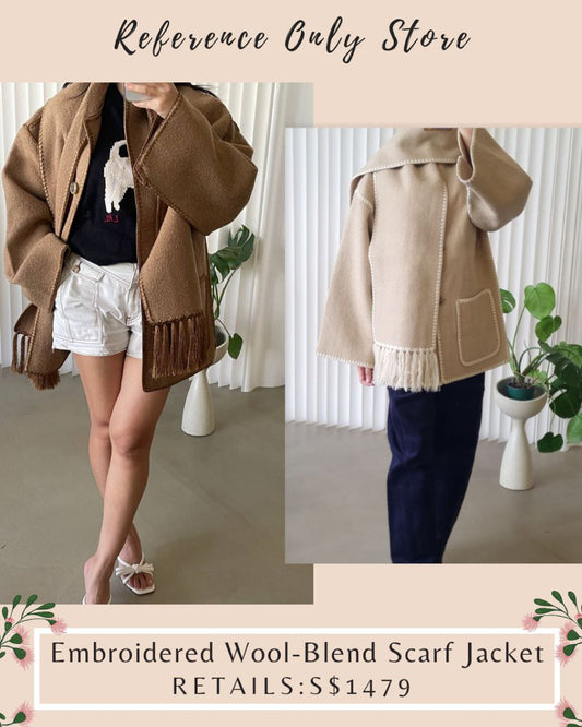 Back! Tot Embroidered wool blend jacket