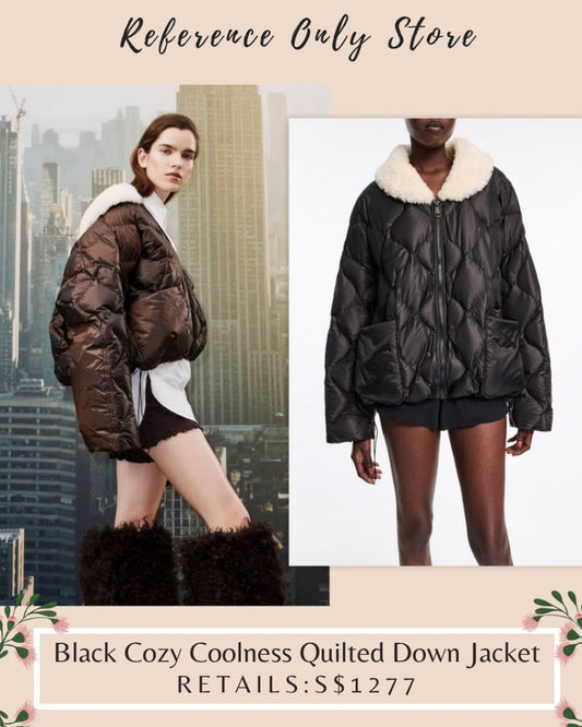 DS Black Cozy Coolness quilted down jacket