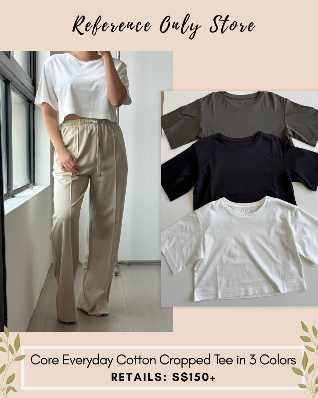MM Core everyday cotton cropped tee