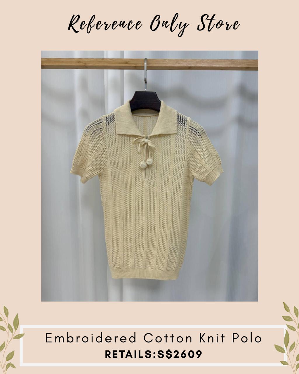 VL embroidered knit top