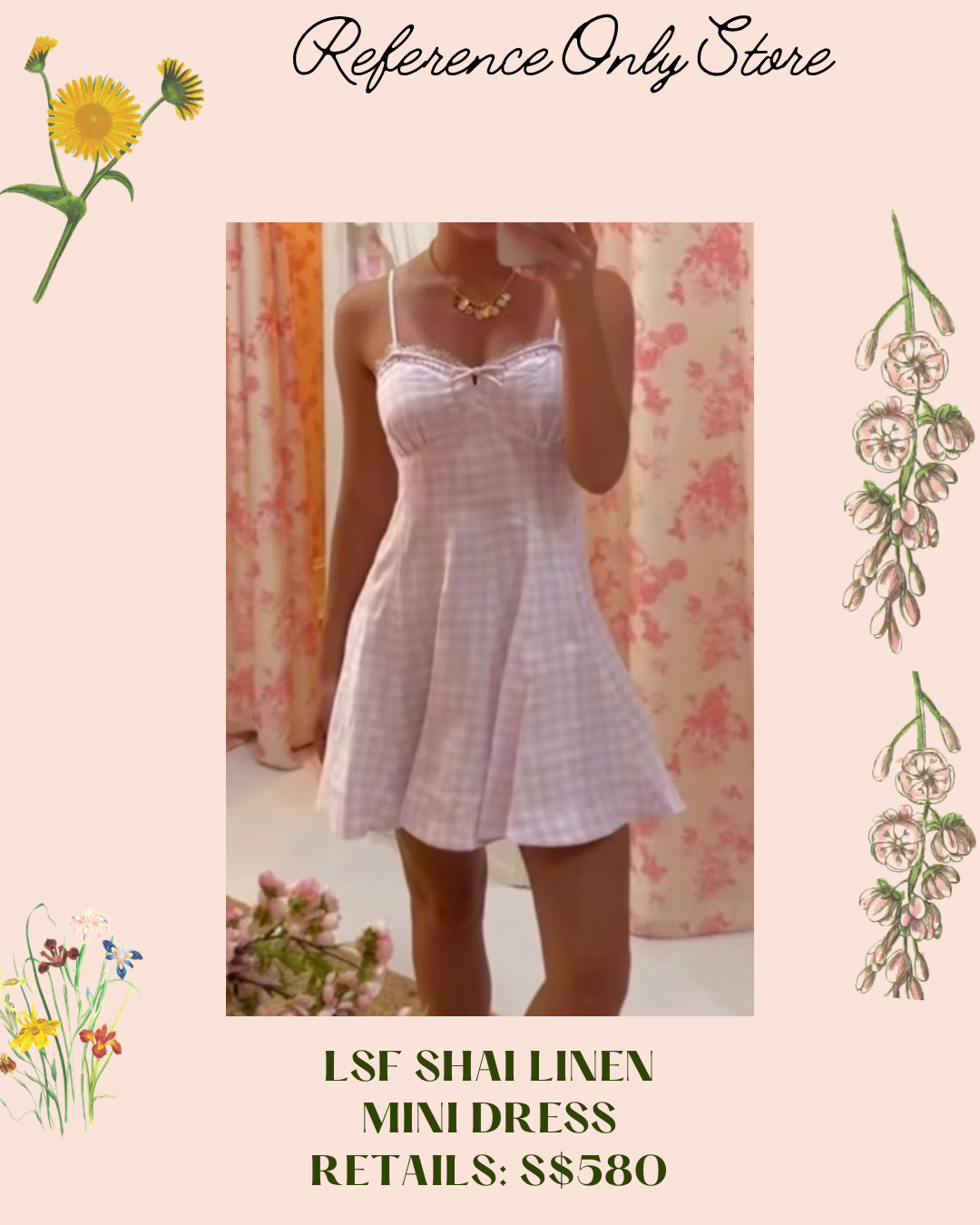 LSF Shai linen mini dress in pink