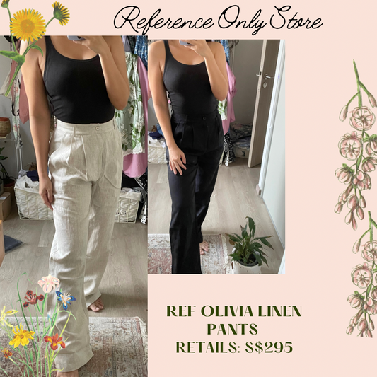 Restocked! Ref Olivia Linen Pants in 2 colors