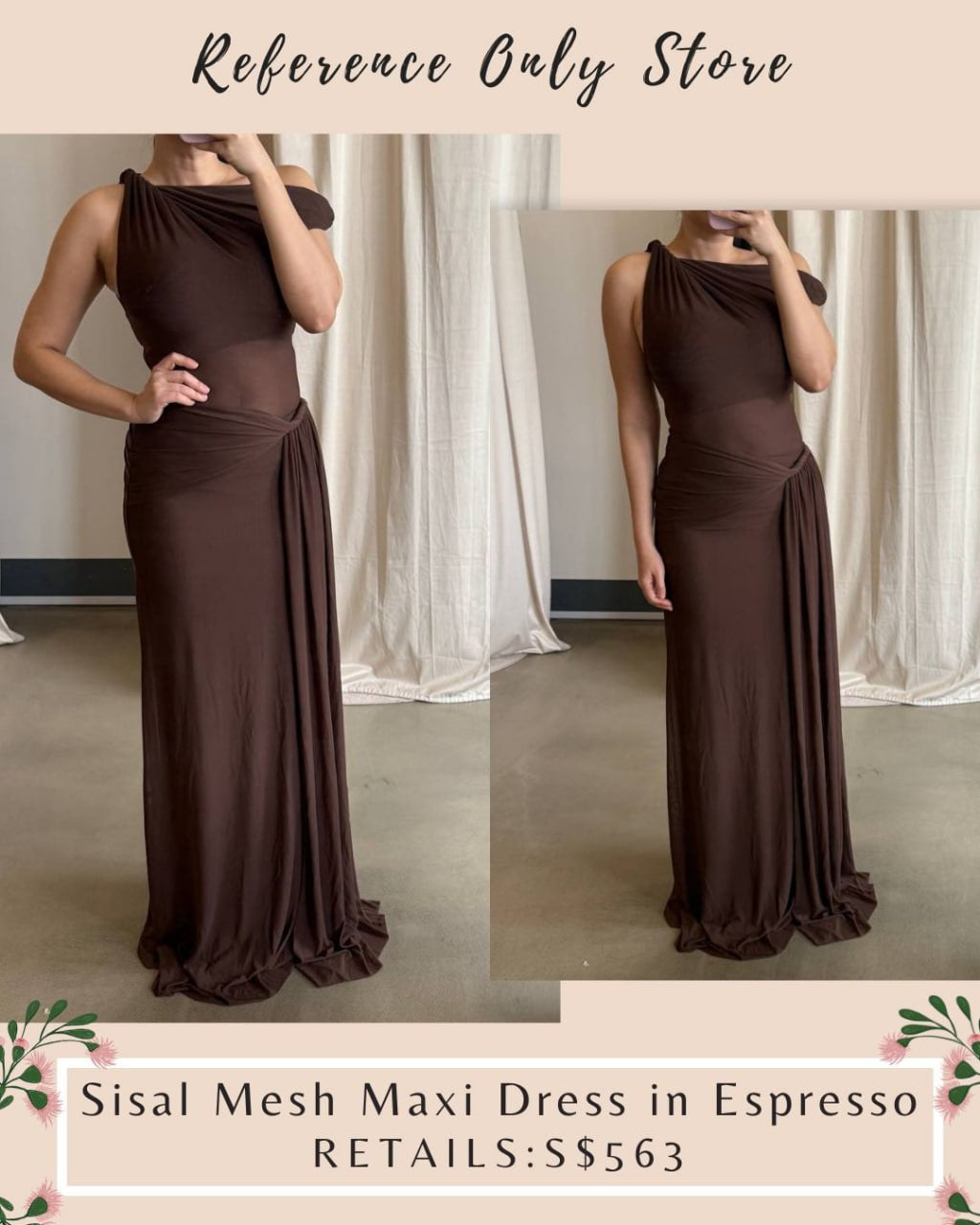 New colors! MS sisal mesh maxi dress