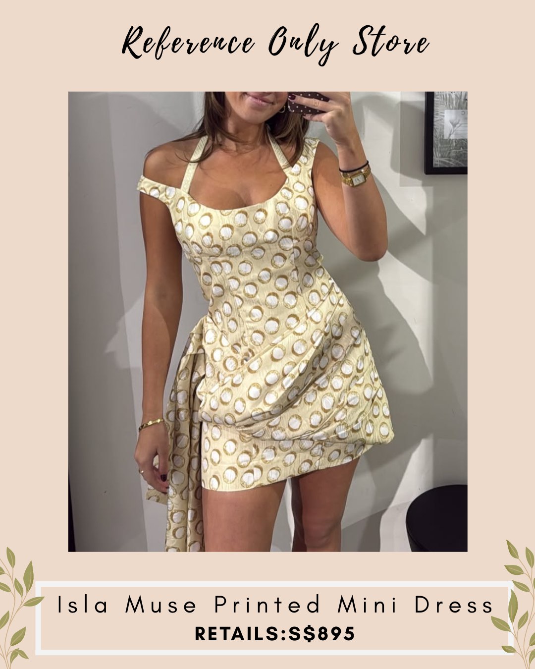 AM isla muse printed mini dress