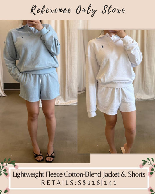 RL lightweight cotton fleece jacket and shorts